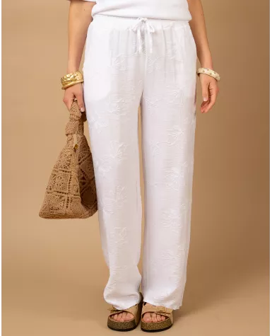 Pantalon broderie