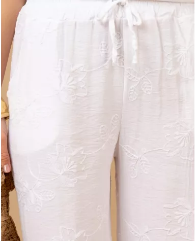 Pantalon broderie