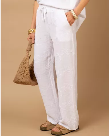 Pantalon broderie