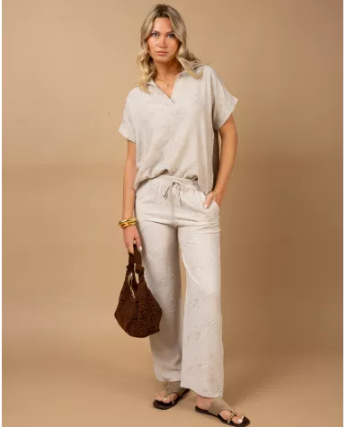Pantalon broderie