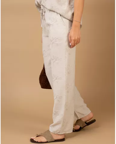 Pantalon broderie