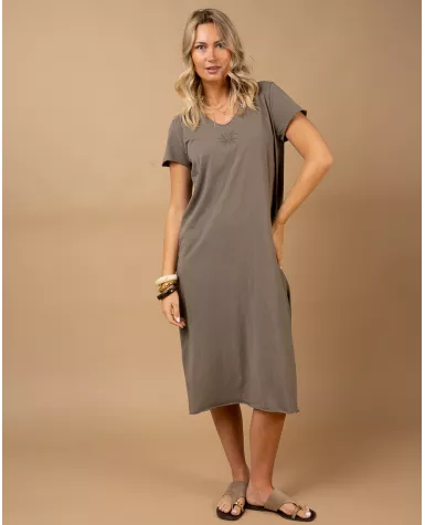 Robe longue palmier