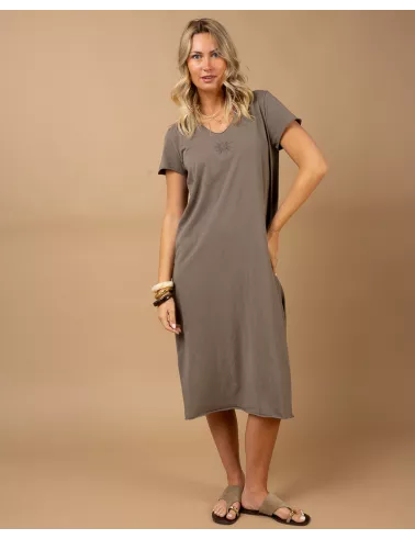 Robe longue palmier