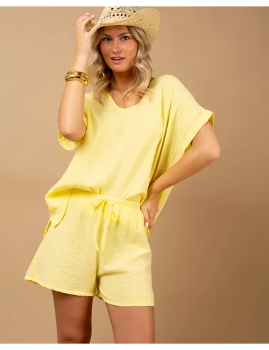 Short gaze de coton