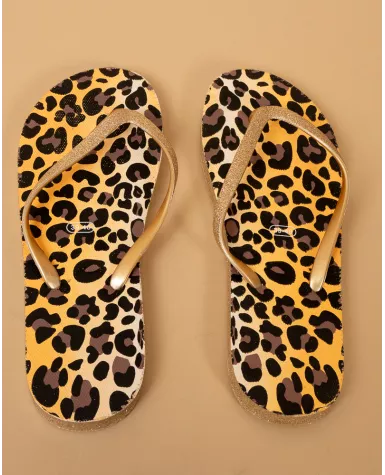 Pochette tongs léopard