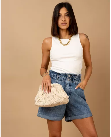 Short jean élastique