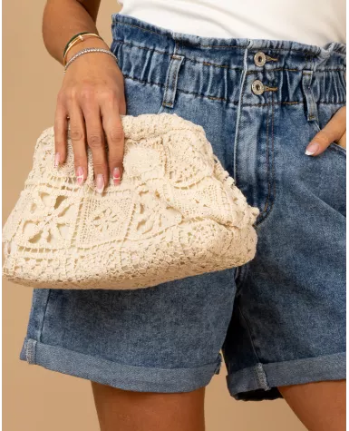 Short jean élastique