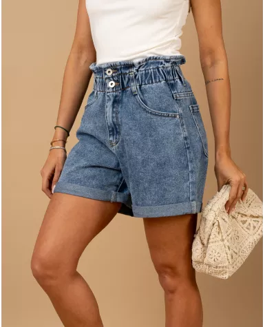 Short jean élastique