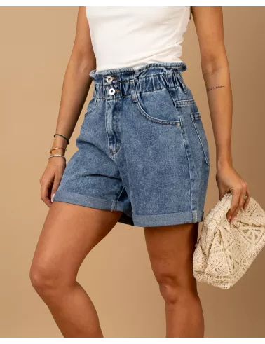 Short jean élastique