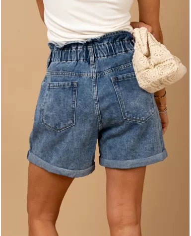 Short jean élastique