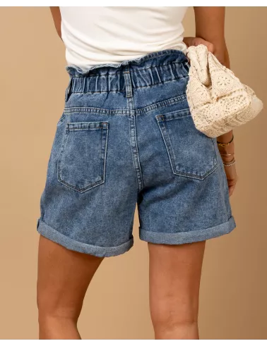 Short jean élastique