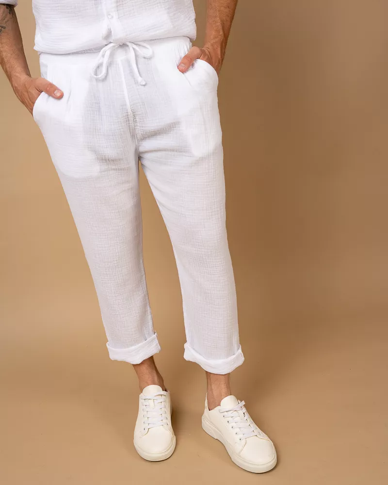 Pantalon gaze de coton