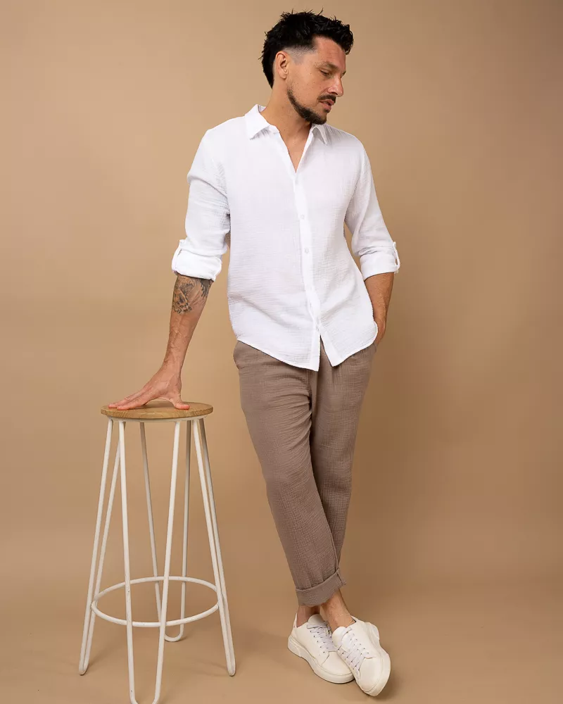 Pantalon gaze de coton