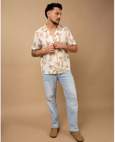 Chemise palmier lin