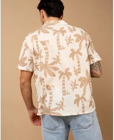 Chemise palmier lin