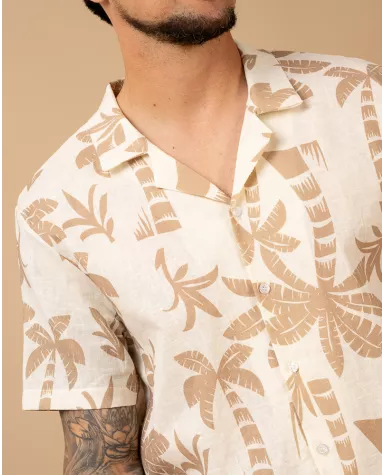 Chemise palmier lin