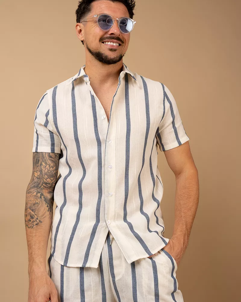 Chemise rayures bleues