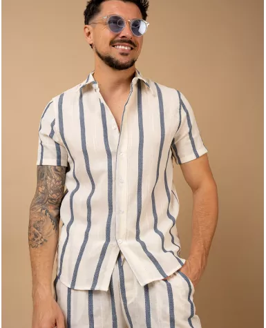 Chemise rayures bleues