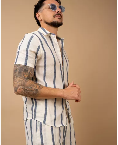 Chemise rayures bleues