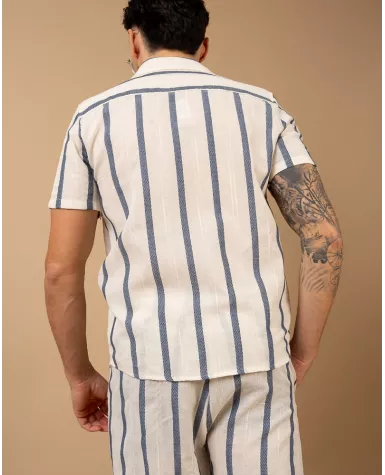 Chemise rayures bleues