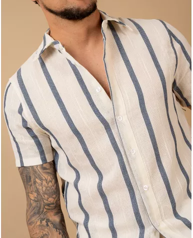 Chemise rayures bleues