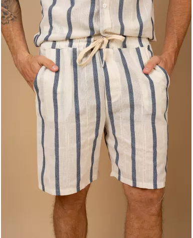 Short rayures bleues