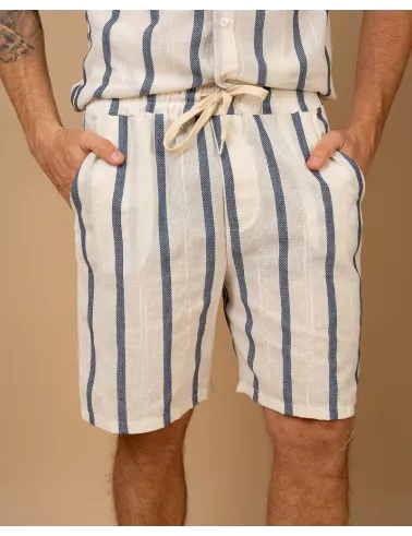 Short rayures bleues