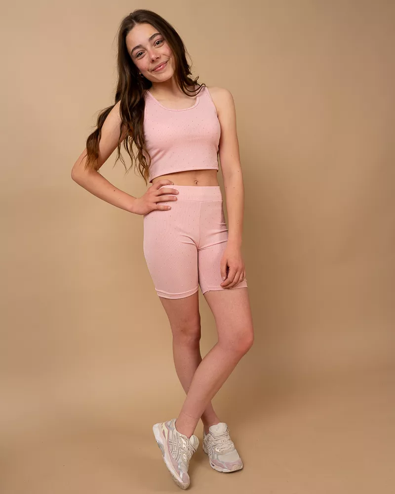 Legging short strass