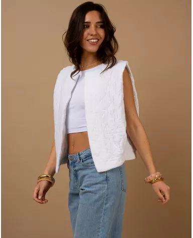 Gilet gaze de coton