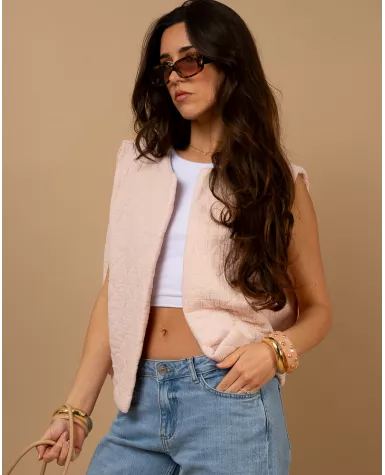 Gilet gaze de coton