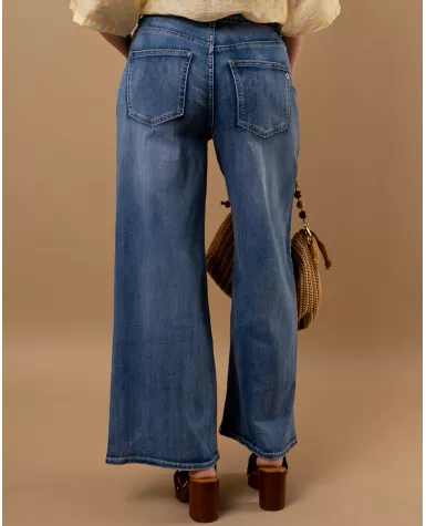 Jean large coutures