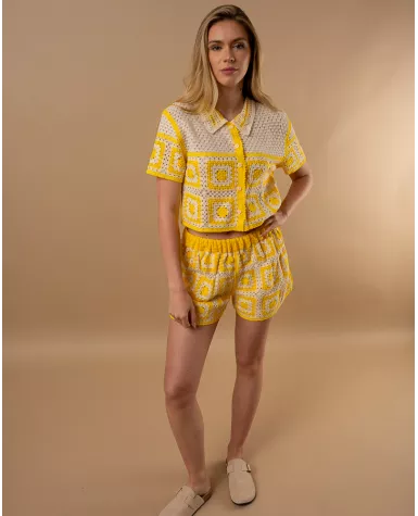 Chemisette macramée