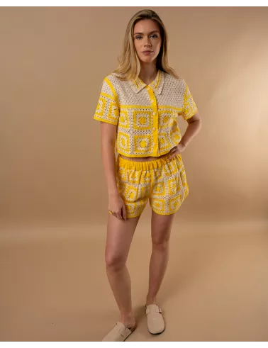 Chemisette macramée