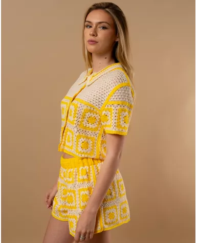 Chemisette macramée