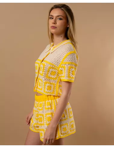 Chemisette macramée