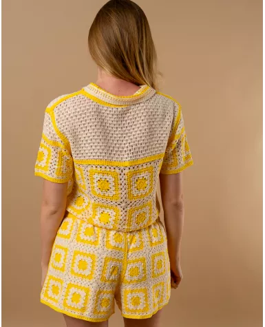 Chemisette macramée