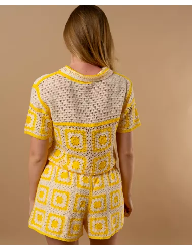 Chemisette macramée