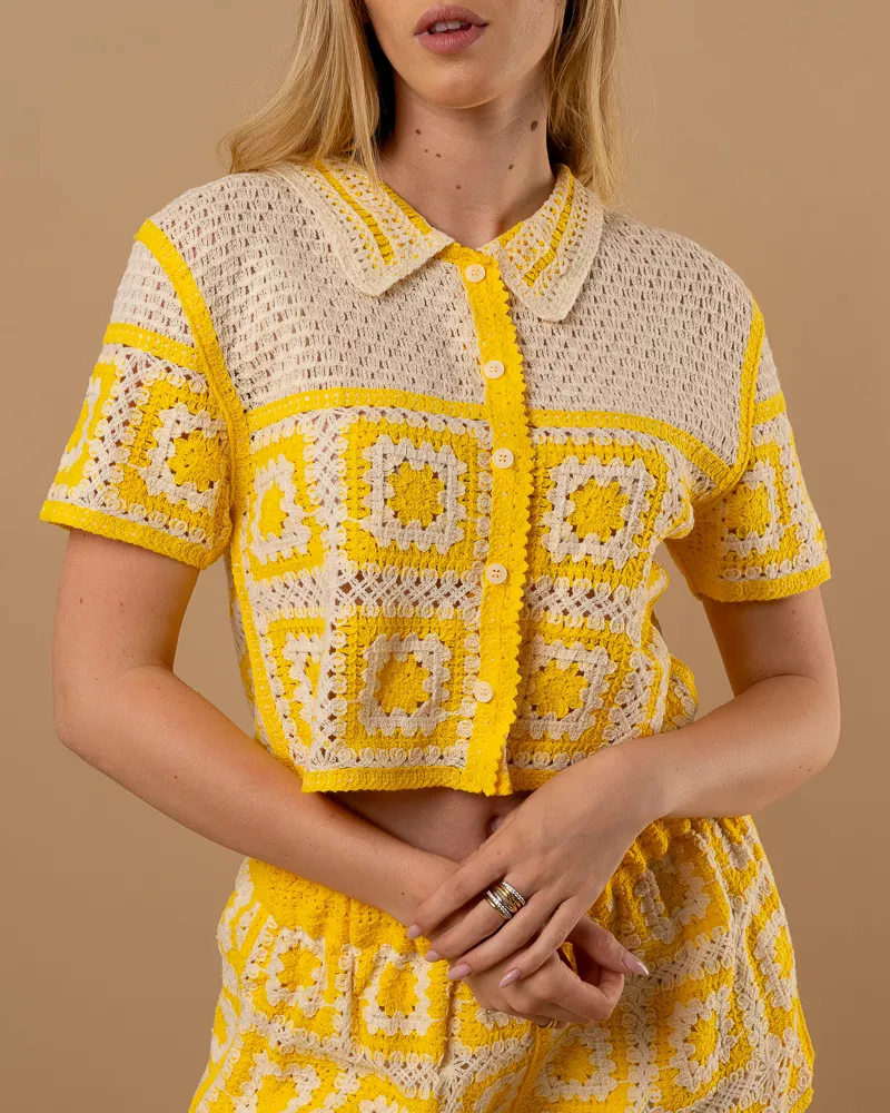 Chemisette macramée