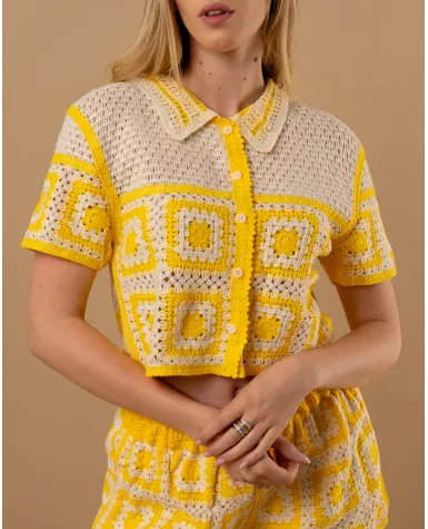 Chemisette macramée