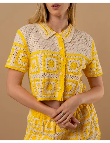 Chemisette macramée