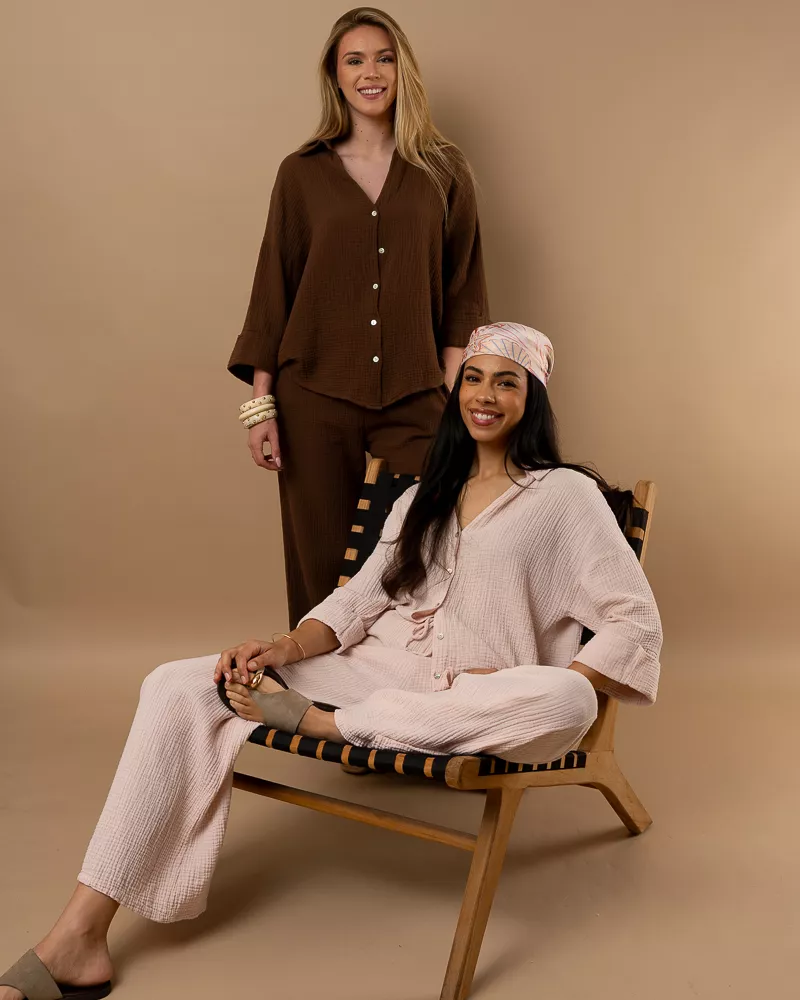 Pantalon gaze de coton