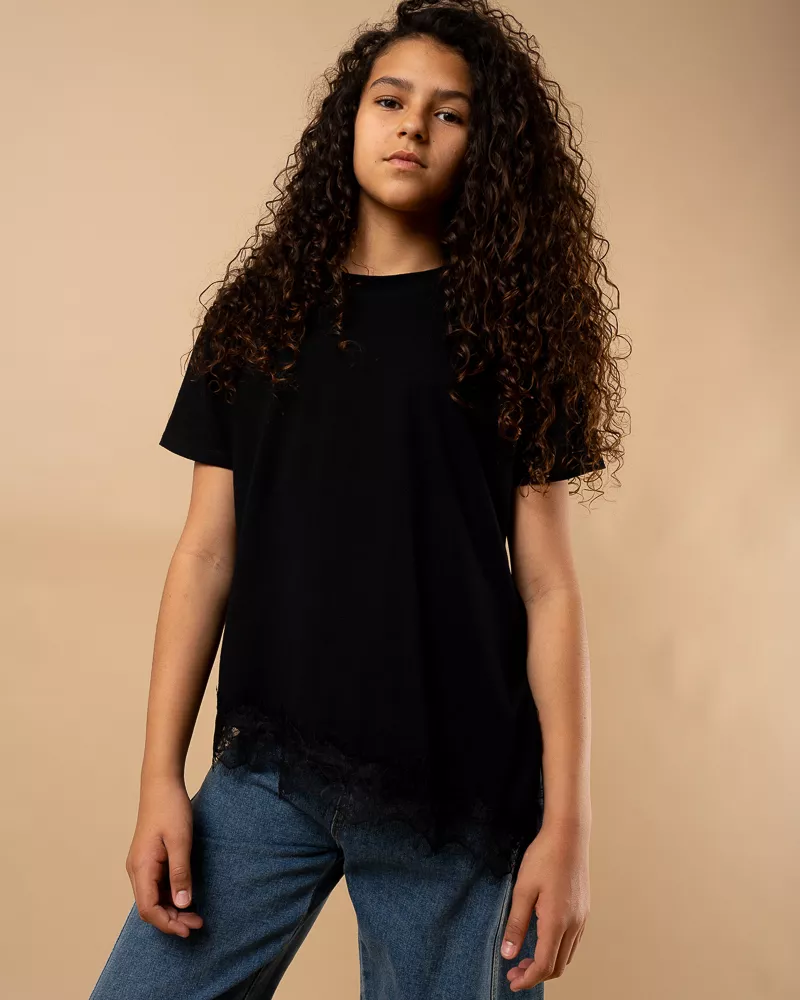 T-Shirt bas dentelle