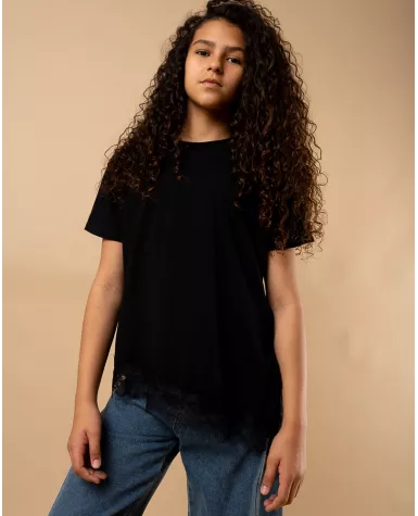 T-Shirt bas dentelle