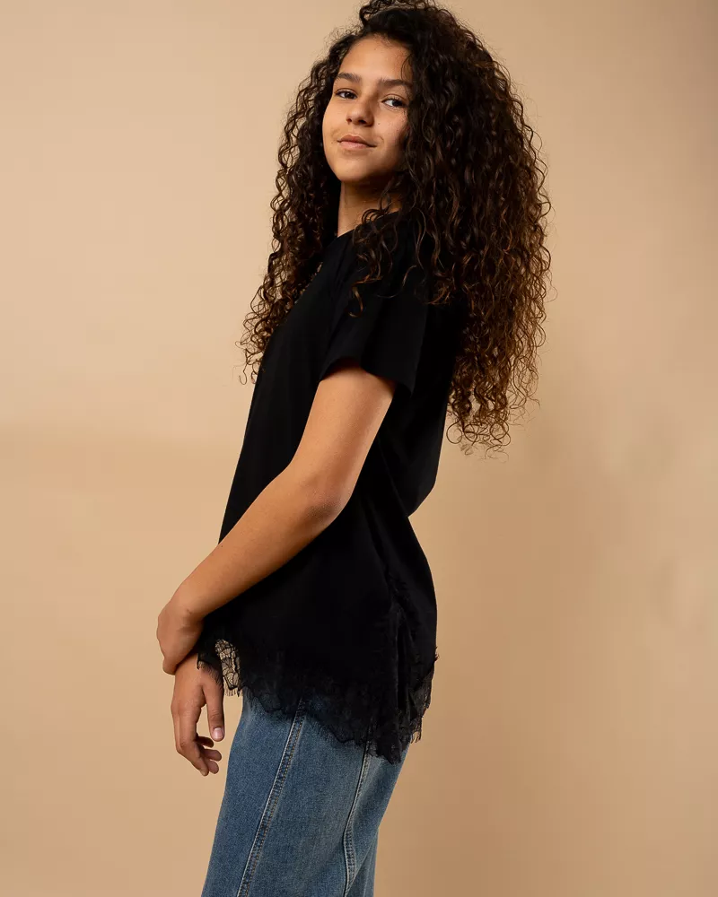 T-Shirt bas dentelle