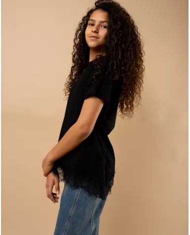 T-Shirt bas dentelle