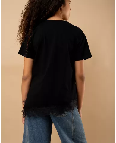 T-Shirt bas dentelle