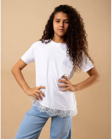 T-Shirt bas dentelle
