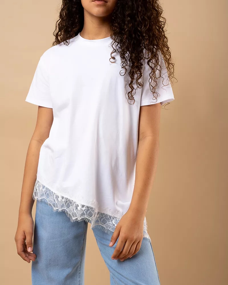T-Shirt bas dentelle