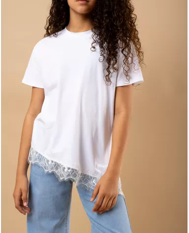 T-Shirt bas dentelle