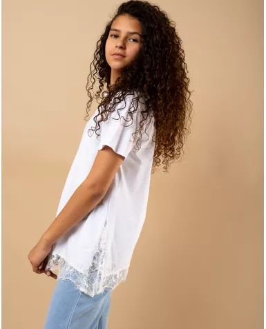T-Shirt bas dentelle